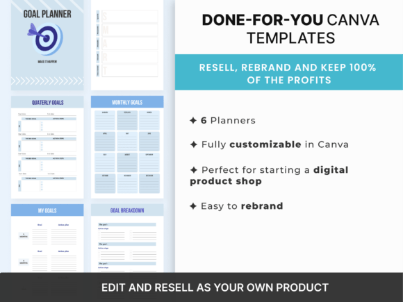 6 Done For You Digital Planners