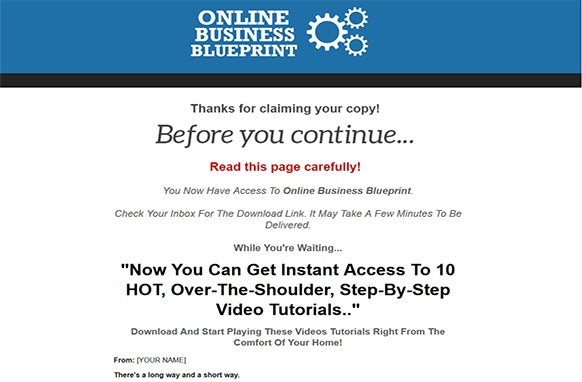 Online Business Blueprint Upgrade Package